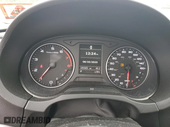 2015 Audi A3 Premium with VIN WAUBFGFF9F1126370, listed as a Copart auction lot 62203605 with 105,503 mi miles and Clean title. Bid and sale history available at DreamBid. Image 9.