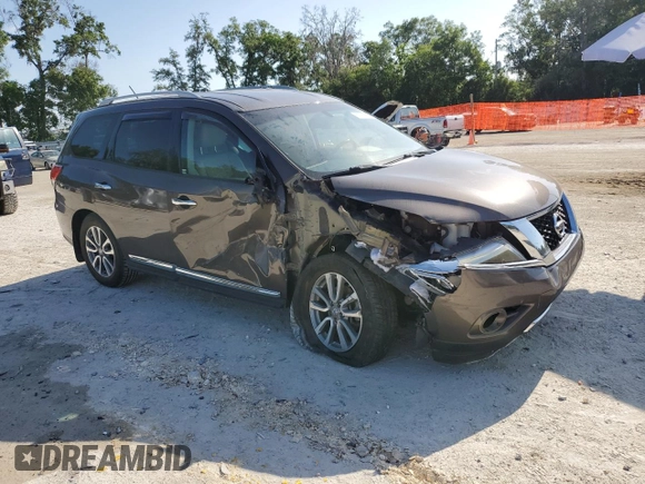 2016 Nissan Pathfinder SL with VIN 5N1AR2MN8GC652137, listed as a Copart auction lot 53731415 with 105,198 mi miles and Salvage title. Bid and sale history available at DreamBid. Image 4.