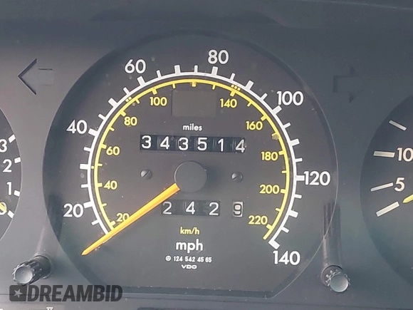 1987 Mercedes-Benz 300 with VIN WDBEB93D4HF025493, listed as a IAAI auction lot 41849239 with 343,514 mi miles and . Bid and sale history available at DreamBid. Image 7.