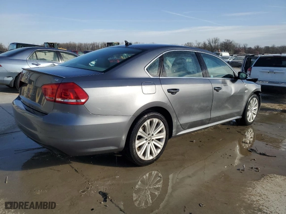2012 Volkswagen Passat SE with VIN 1VWBH7A31CC108162, listed as a Copart auction lot 49001885 with 104,309 mi miles and Salvage Title. Bid and sale history available at carsss.com. Image 3.