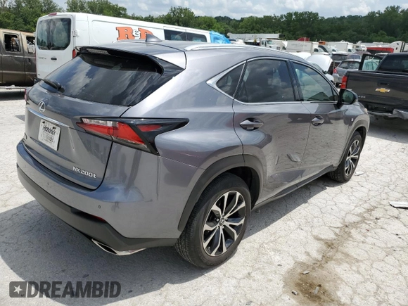 2016 Lexus NX 200t with VIN JTJBARBZ7G2091673, listed as a Copart auction lot 61752665 with 93,576 mi miles and Salvage title. Bid and sale history available at DreamBid. Image 3.