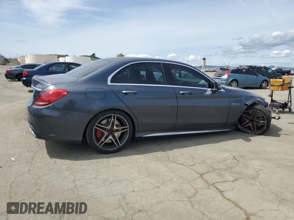 2016 Mercedes-Benz C 63 S AMG with VIN 55SWF8HBXGU104566, listed as a Copart auction lot 51460175 with 57,051 mi miles and Salvage title. Bid and sale history available at DreamBid. Image 3.