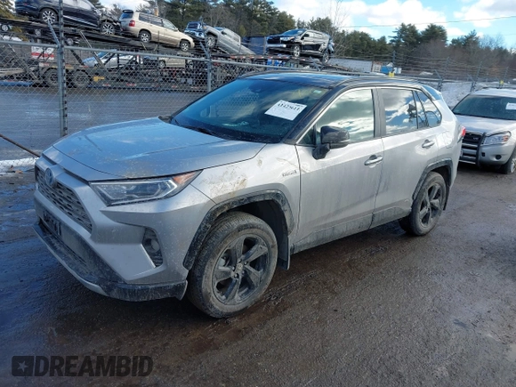 2021 Toyota RAV4 Hybrid XSE with VIN 4T3E6RFV8MU059858, listed as a IAAI auction lot 41423611 with 14,281 mi miles and . Bid and sale history available at DreamBid. Image 14.