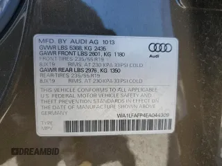 2014 Audi Q5 Premium Plus z VIN WA1LFAFP4EA044309, wystawiony jako Copart lot #56836575 z przebiegiem 89 681 mil mil oraz Szkoda całkowita • Salvage title. Historia ofert i sprzedaży dostępna na DreamBid. Obrazek 12.