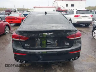 2018 Genesis G80 Sport with VIN KMHGN4JB2JU228949, listed as a IAAI auction lot 41996505 with 102,286 mi miles and . Bid and sale history available at DreamBid. Image 17.
