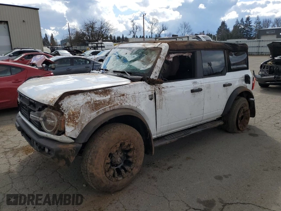2023 Ford Bronco with VIN 1FMEE5BP0PLB59328, listed as a Copart auction lot 47301845 with 24,699 mi miles and Salvage Title. Bid and sale history available at carsss.com. Image 1.