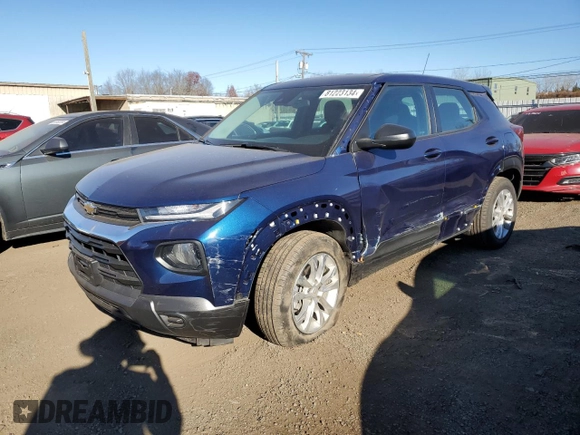 2022 Chevrolet TrailBlazer LS with VIN KL79MNSL6NB015191, listed as a Copart auction lot 81223134 with 24,276 mi miles and Salvage Title. Bid and sale history available at carsss.com. Image 1.