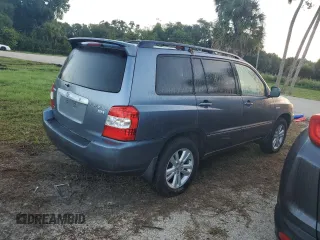 2006 Toyota Highlander Hybrid with VIN JTEEW21A560007876, listed as a Copart auction lot 74311214 with 225,306 mi miles and Salvage Title. Bid and sale history available at carsss.com. Image 3.
