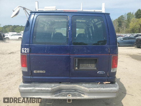 2005 Ford Econoline Cargo with VIN 1FTNE24W15HB22604, listed as a Copart auction lot 52352495 with 227,339 mi miles and Salvage Title. Bid and sale history available at carsss.com. Image 6.