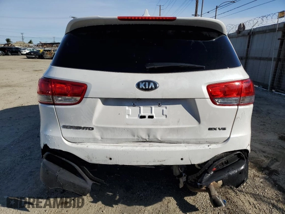 2017 Kia Sorento EX V6 with VIN 5XYPH4A53HG254638, listed as a Copart auction lot 49313285 with 72,309 mi miles and Salvage Title. Bid and sale history available at carsss.com. Image 6.