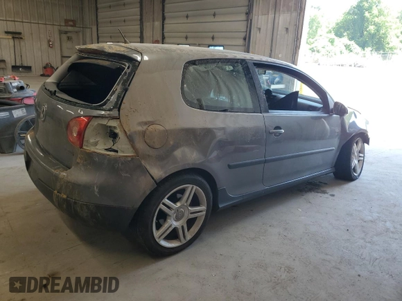 2009 Volkswagen Rabbit S with VIN WVWAB71K29W124868, listed as a Copart auction lot 62224655 with 142,262 mi miles and Salvage title. Bid and sale history available at DreamBid. Image 3.