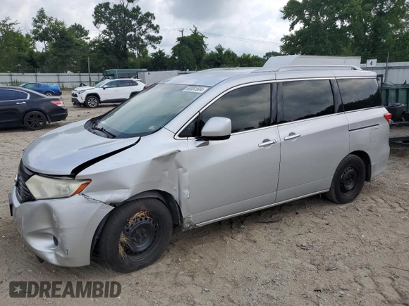 2013 Nissan Quest SV with VIN JN8AE2KP3D9070402, listed as a Copart auction lot 60081504 with 119,298 mi miles and Salvage Title. Bid and sale history available at carsss.com. Image 1.