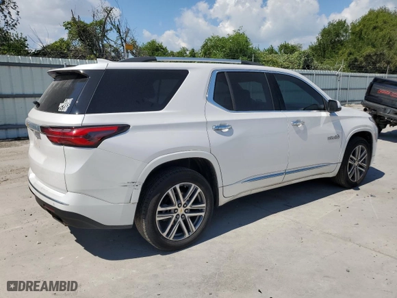 2023 Chevrolet Traverse High Country with VIN 1GNERNKW9PJ199779, listed as a Copart auction lot 72690454 with 22,129 mi miles and Salvage Title. Bid and sale history available at carsss.com. Image 3.