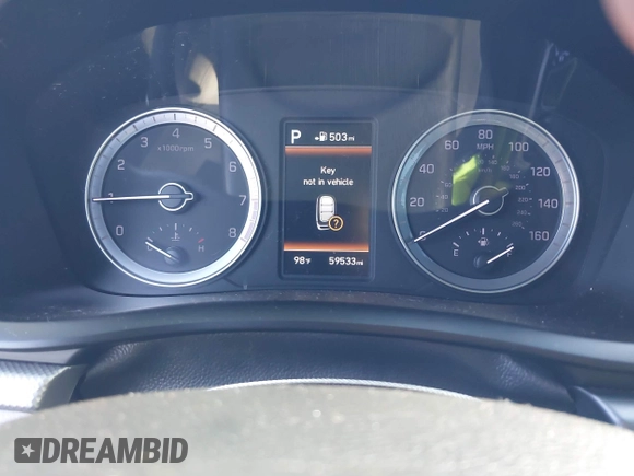 2018 Hyundai Sonata SEL with VIN 5NPE34AF5JH597271, listed as a IAAI auction lot 42001502 with 59,533 mi miles and . Bid and sale history available at DreamBid. Image 7.