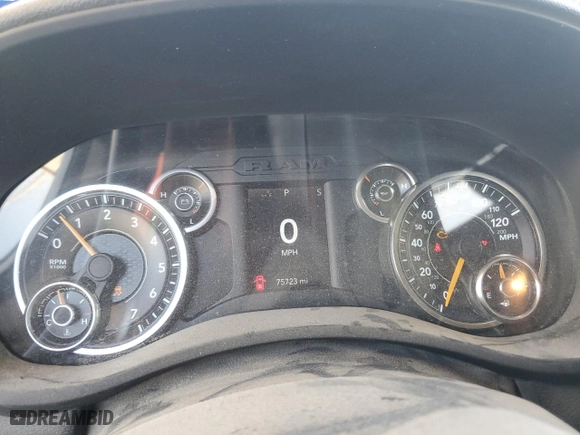 2019 Ram 2500 Tradesman with VIN 3C6UR5HJ4KG598892, listed as a Copart auction lot 72226384 with 75,723 mi miles and Salvage Title. Bid and sale history available at carsss.com. Image 9.