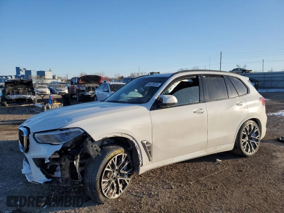 2022 BMW X5 M with VIN 5YMJU0C06N9K15414, listed as a Copart auction lot 46120325 with 0 mi miles and Salvage Title. Bid and sale history available at carsss.com. Image 1.