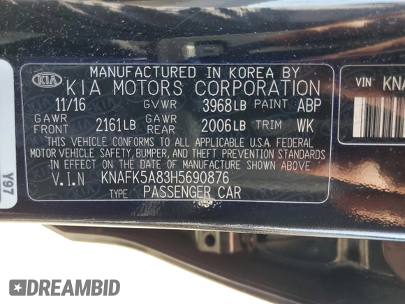 2017 Kia Forte5 LX with VIN KNAFK5A83H5690876, listed as a Copart auction lot 74842154 with 21,191 mi miles and Salvage Title. Bid and sale history available at carsss.com. Image 12.