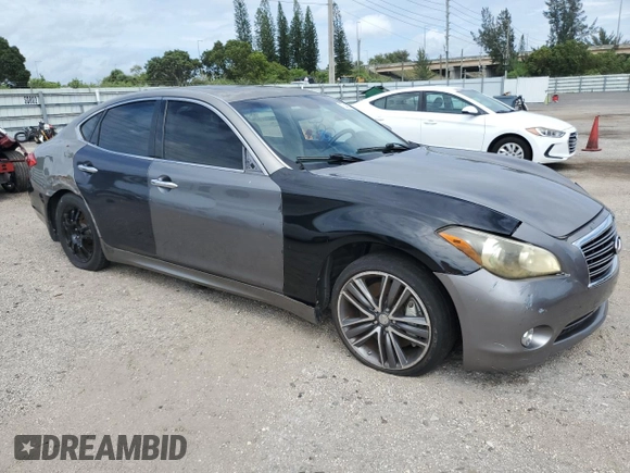 2011 Infiniti M37 with VIN JN1BY1AP1BM322471, listed as a Copart auction lot 73488294 with 159,554 mi miles and Salvage Title. Bid and sale history available at carsss.com. Image 4.
