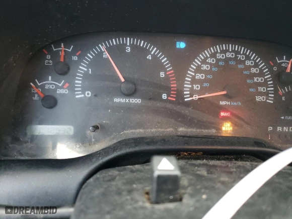 1998 Dodge Ram 1500 with VIN 1B7HF16Z2WS627647, listed as a Copart auction lot 46144705 with 212,532 mi miles and Salvage Title. Bid and sale history available at carsss.com. Image 9.
