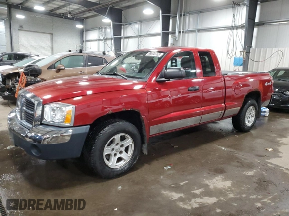 2006 Dodge Dakota SLT with VIN 1D7HW42NX6S717803, listed as a Copart auction lot 89000765 with 139,556 mi miles and Salvage Title. Bid and sale history available at carsss.com. Image 1.