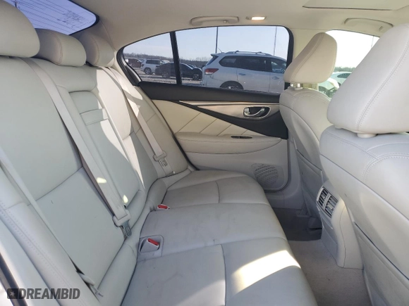 2015 Infiniti Q50 with VIN JN1BV7APXFM335642, listed as a Copart auction lot 85785594 with 188,735 mi miles and Salvage Title. Bid and sale history available at carsss.com. Image 10.