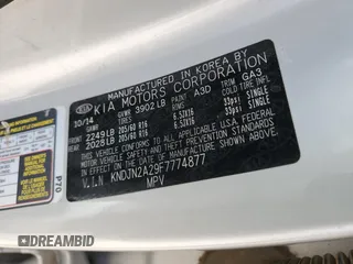 2015 Kia Soul with VIN KNDJN2A29F7774877, listed as a Copart auction lot 51311015 with Not Provided miles and Salvage Title. Bid and sale history available at DreamBid. Image 13.