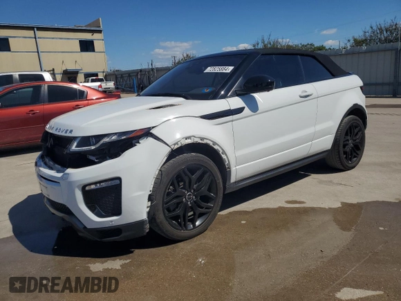 2018 Land Rover Range Rover Evoque HSE Dynamic with VIN SALVD5RX2JH288073, listed as a Copart auction lot 72825884 with 39,689 mi miles and Salvage title. Bid and sale history available at DreamBid. Image 1.