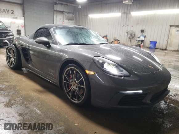 2017 Porsche 718 Boxster S with VIN WP0CB2A84HS240370, listed as a Copart auction lot 80195674 with 16,544 mi miles and Salvage Title. Bid and sale history available at DreamBid. Image 4.