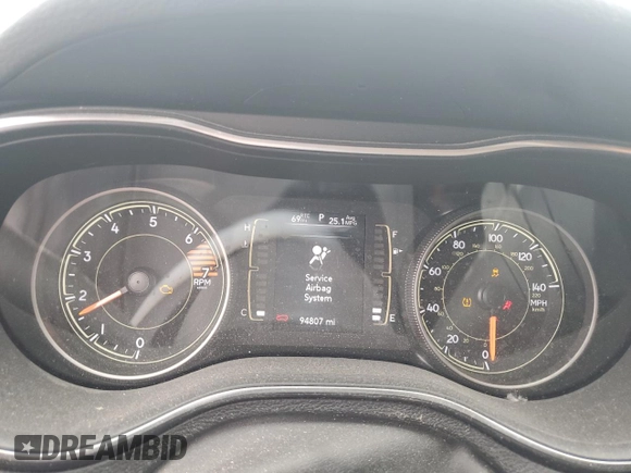 2020 Jeep Cherokee Latitude Plus with VIN 1C4PJMLB3LD530685, listed as a Copart auction lot 57347884 with 94,807 mi miles and Salvage Title. Bid and sale history available at carsss.com. Image 9.