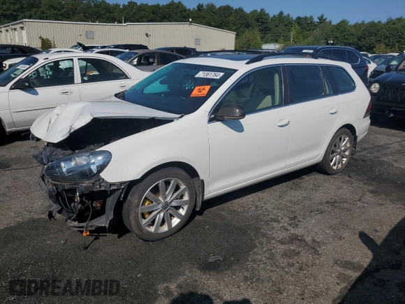 2014 Volkswagen Jetta SportWagen TDI w/Sunroof with VIN 3VWML7AJ8EM615728, listed as a Copart auction lot 71361764 with 84,988 mi miles and Salvage Title. Bid and sale history available at carsss.com. Image 1.