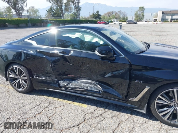 2020 Infiniti Q60 Luxe with VIN JN1EV7EK6LM340201, listed as a IAAI auction lot 42004201 with 26,489 mi miles and . Bid and sale history available at carsss.com. Image 6.