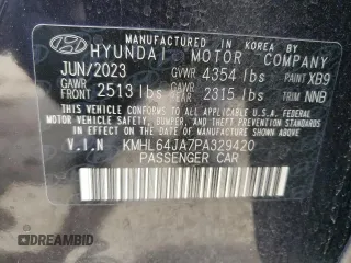 2023 Hyundai Sonata SEL z VIN KMHL64JA7PA329420, wystawiony jako Copart lot #50364195 z przebiegiem 28 273 mil mil oraz Szkody całkowita. Historia ofert i sprzedaży dostępna na DreamBid. Obrazek 13.