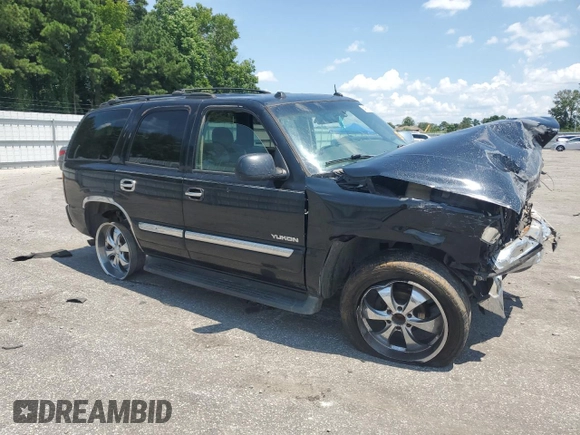 2005 GMC Yukon SLE with VIN 1GKEC13T35R233595, listed as a Copart auction lot 64571554 with 0 mi miles and Salvage Title. Bid and sale history available at carsss.com. Image 4.