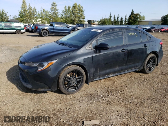 2021 Toyota Corolla LE with VIN JTDEPMAEXMJ173544, listed as a Copart auction lot 68386474 with 47,708 mi miles and Salvage Title. Bid and sale history available at carsss.com. Image 1.