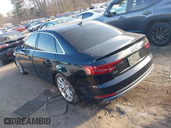 2019 Audi A4 Premium z VIN WAUGMAF41KN004404, wystawiony jako IAAI lot #41649137 z przebiegiem 68 076 mil mil oraz . Historia ofert i sprzedaży dostępna na DreamBid. Obrazek 3.