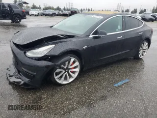 2018 Tesla Model 3 Long Range Battery with VIN 5YJ3E1EB2JF186075, listed as a Copart auction lot 45174215 with Not Provided miles and Salvage Title. Bid and sale history available at DreamBid. Image 1.