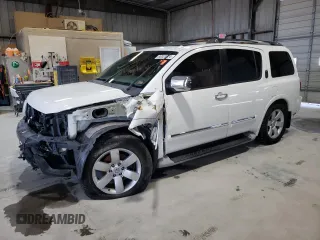 2010 Nissan Armada Titanium z VIN 5N1BA0NDXAN610604, wystawiony jako Copart lot #80023374 z przebiegiem 199 475 mil mil oraz Szkoda całkowita • Salvage title. Historia ofert i sprzedaży dostępna na DreamBid. Obrazek 1.