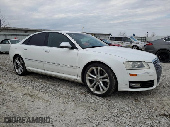 2009 Audi S8 with VIN WAUPN94E79N004277, listed as a Copart auction lot 50964165 with 131,457 mi miles and Salvage Title. Bid and sale history available at DreamBid. Image 4.