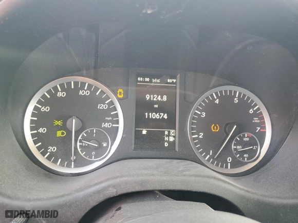2016 Mercedes-Benz Metris Passenger Van with VIN WD4PG2EE8G3089034, listed as a Copart auction lot 72700064 with 110,674 mi miles and Salvage Title. Bid and sale history available at carsss.com. Image 9.