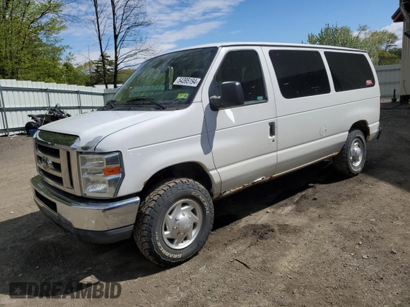 2011 Ford Econoline Passenger XL with VIN 1FBNE3BL1BDA64595, listed as a Copart auction lot 54395194 with 190,180 mi miles and Non Repairable. Bid and sale history available at carsss.com. Image 1.