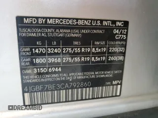2012 Mercedes-Benz GL-Class GL 450 with VIN 4JGBF7BE3CA792860, listed as a Copart auction lot 69655474 with 177,755 mi miles and Clean Title. Bid and sale history available at carsss.com. Image 13.