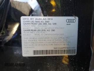 2015 Audi SQ5 Premium Plus with VIN WA1CGAFP9FA041260, listed as a Copart auction lot 43103834 with 171,033 mi miles. Bid and sale history available at carsss.com. Image 13.