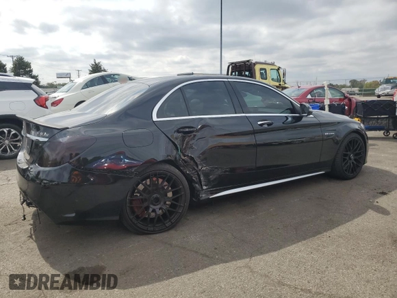 2016 Mercedes-Benz C 63 S AMG with VIN 55SWF8HB3GU127350, listed as a Copart auction lot 72689024 with 66,299 mi miles and Salvage title. Bid and sale history available at DreamBid. Image 3.