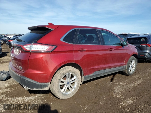 2018 Ford Edge SEL with VIN 2FMPK4J93JBC50017, listed as a Copart auction lot 48211095 with 107,028 mi miles and Salvage Title. Bid and sale history available at carsss.com. Image 3.