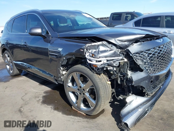 2023 Genesis GV80 with VIN KMUHBDSB2PU110812, listed as a IAAI auction lot 40743556 with 38,219 mi miles and . Bid and sale history available at DreamBid. Image 6.