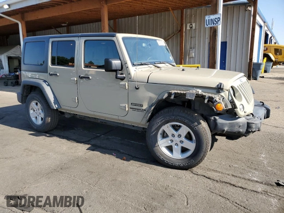 2017 Jeep Wrangler Unlimited Sport with VIN 1C4BJWDG7HL683406, listed as a Copart auction lot 62758735 with 75,140 mi miles and Salvage title. Bid and sale history available at DreamBid. Image 4.