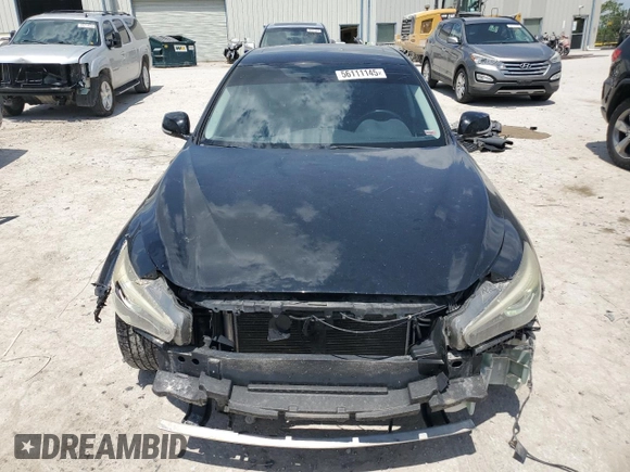 2014 Infiniti Q50 Premium with VIN JN1BV7AP6EM691276, listed as a Copart auction lot 56111145 with 209,033 mi miles and Salvage title. Bid and sale history available at DreamBid. Image 5.
