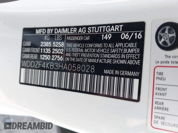 2017 Mercedes-Benz E 300 Luxury с VIN WDDZF4KB3HA058028, выставлен на аукционе IAAI как лот 42604102 с пробегом 70 078 миль миль и . История ставок и продаж доступна на DreamBid. Изображение 9.