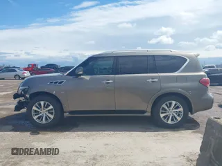 2017 Infiniti QX80 with VIN JN8AZ2NF8H9644800, listed as a IAAI auction lot 41898790 with 129,262 mi miles. Bid and sale history available at carsss.com. Image 14.