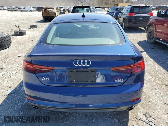 2018 Audi A5 Sportback Premium Plus с VIN WAUENCF5XJA052319, выставлен на аукционе Copart как лот 44125225 с пробегом Не указан миль и Списание • Salvage title. История ставок и продаж доступна на DreamBid. Изображение 6.
